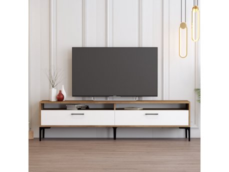 HANAH HOME TV polica Istanbul 2 WalnutWhite