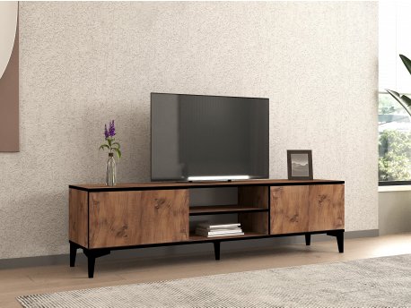 HANAH HOME TV polica Begi Atlantic Pine Black