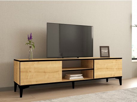 HANAH HOME TV polica Donat Sapphire Oak Black