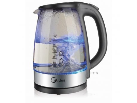 MIDEA MK-17G02A2 Ketler, Kapacitet 1.7 l, 2200W, Staklena posuda, Srebrni
