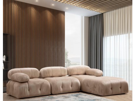Atelier del Sofa Ugaona garnitura Bubble Corner ( L1 O1 1R Puf) Cream