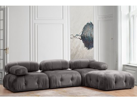 Atelier del Sofa Ugaona garnitura Bubble Corner ( L1 O1 1R Puf) Grey