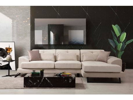Atelier del Sofa Ugaona garnitura Frido Corner Right (L3+Chl) Ecru