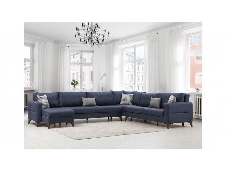 Atelier del Sofa Ugaona garnitura Kristal Rest 3+Corner+3 Anthracite
