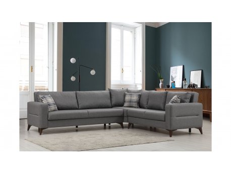 Atelier del Sofa Ugaona garnitura Kristal 3+Corner+2 Dark Grey