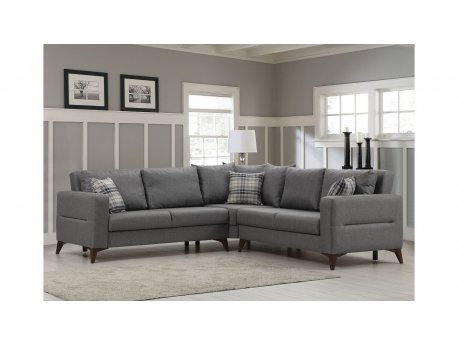 Atelier del Sofa Ugaona garnitura Kristal Rest 2+Corner+2 Dark Grey