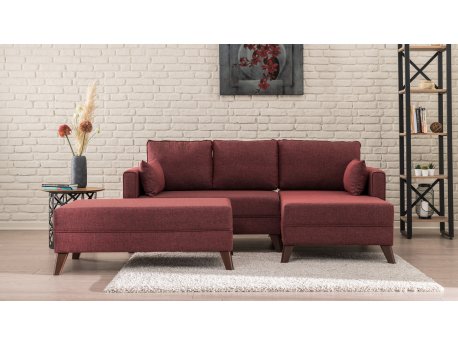 Atelier del Sofa Ugaona garnitura Bella Corner Sofa Right 2 Claret Red