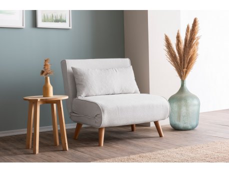 Atelier del Sofa Fotelja Folde Single Teddy Fabric Cream