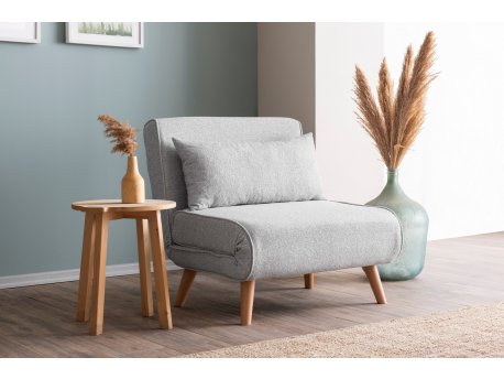 Atelier del Sofa Fotelja Folde Single Teddy Fabric Grey