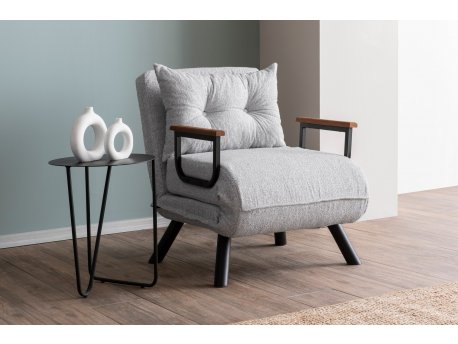 Atelier del Sofa Fotelja Sando Single Teddy Fabric Grey