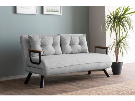 Atelier del Sofa Dvosed Sando 2 Seater Teddy Fabric Grey