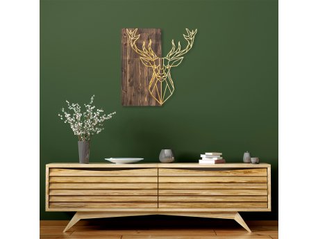WALLXPERT Zidna dekoracija Deer1 Gold