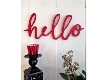 WALLXPERT Zidna dekoracija Red Hello