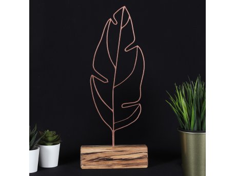 WALLXPERT Stona dekoracija Feather Bronze