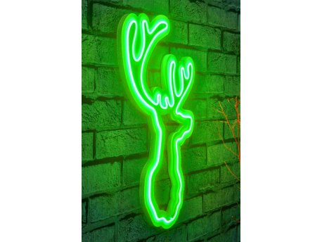 WALLXPERT LED dekoracija Deer Green