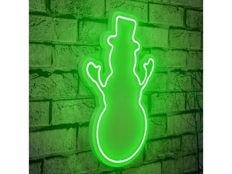 WALLXPERT LED dekoracija Snowman Green
