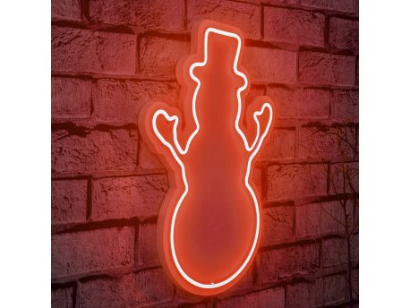 WALLXPERT LED dekoracija Snowman Red