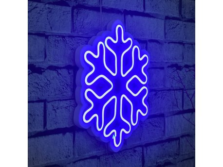 WALLXPERT LED dekoracija Snowflake Blue