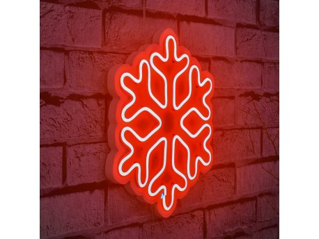 WALLXPERT LED dekoracija Snowflake Red