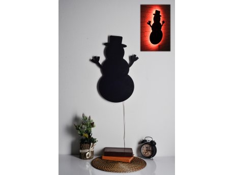 WALLXPERT LED dekoracija Snowman 2 Red