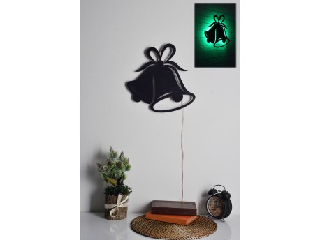 WALLXPERT LED dekoracija Bells 2 Green