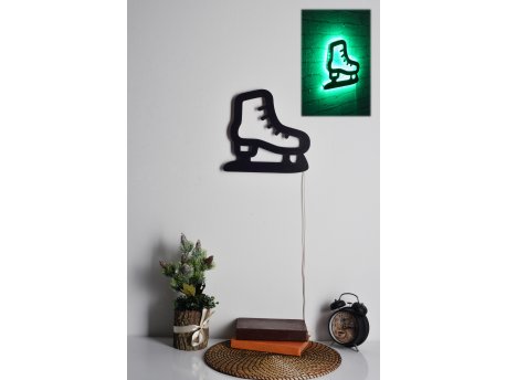 WALLXPERT LED dekoracija Ice Skate 2 Green