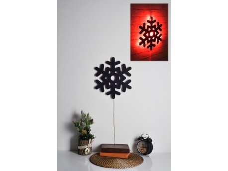 WALLXPERT LED dekoracija Snowflake 2 Red