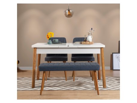 HANAH HOME Trpezarijski set Santiago Atlantice Navy Blue V2