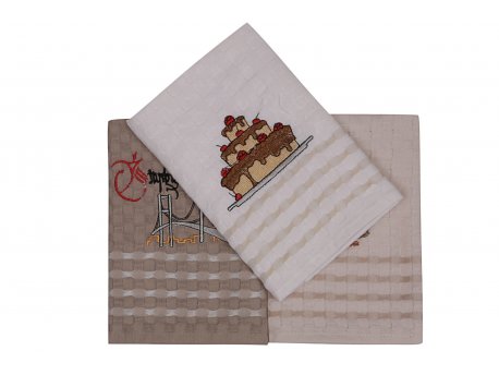 L`ESSENTIEL MAISON Set kuhinjskih krpa Melisa Sand Cream White v2