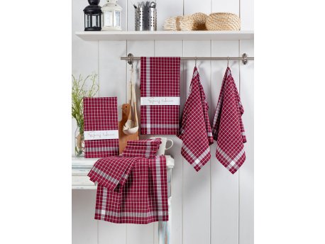 HERMIA Set kuhinjskih krpa Kup Claret Red