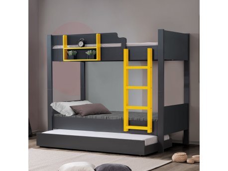 HANAH HOME Krevet na sprat Asya Y Anthracite Yellow