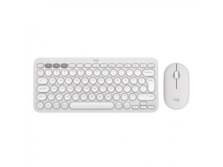 LOGITECH Pebble2 Wireless Combo US tastatura + miš bela