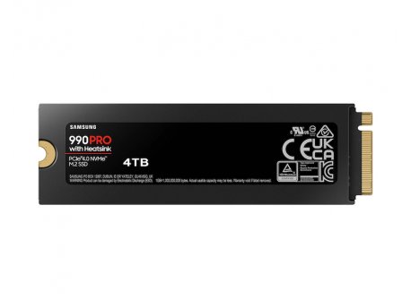SAMSUNG 4TB M.2 NVMe MZ-V9P4T0CW 990 Pro Series Heatsink SSD