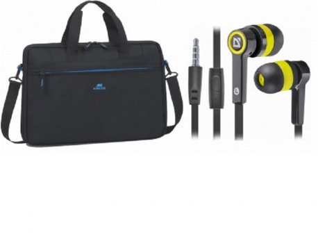 RIVACASE Torba za Laptop 15.6 8037 Crna+Poklon Slušalice bubice sa mikrofonom Defender Pulse 420, cž (1236522221524)