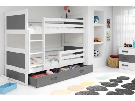 BALOO Bonny Krevet Na Sprat 190X80 Belo - Sivi (8433)