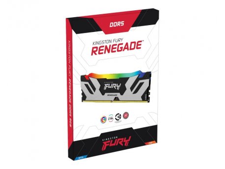 KINGSTON DIMM DDR5 16GB 7600MT/s KF576C38RSA-16 FURY Renegade Silver RGB XMP