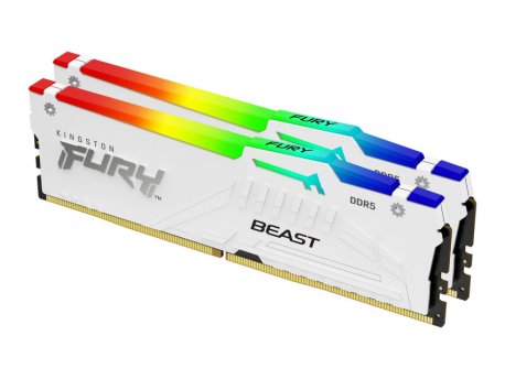 KINGSTON DIMM DDR5 64GB 2x32GB kit 5200MT/s KF552C40BWAK2-64 Fury Beast RGB White XMP