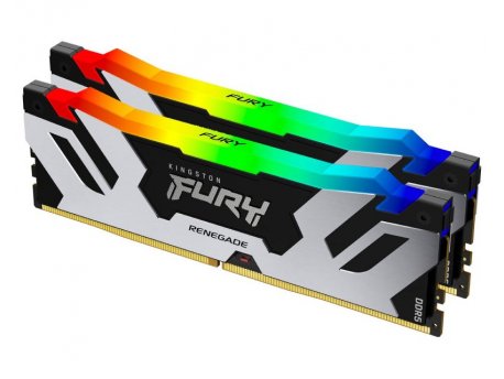 KINGSTON DIMM DDR5 32GB (2x16GB kit) 7600MT/s KF576C38RSAK2-32 FURY Renegade Silver RGB XMP