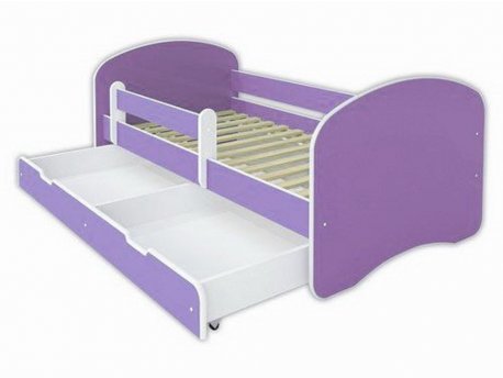 BELLA LUNI HAPPY III Krevet sa fiokom i dušekom 160x80 Ljubičasti