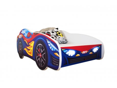 TOP BEDS Dečiji krevet 160x80 Red blue car - LED