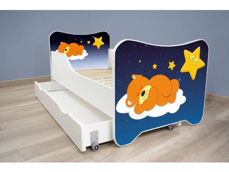 TOP BEDS Happy Kitty Dečiji krevet 160x80 + fioka Sleeping Teddy