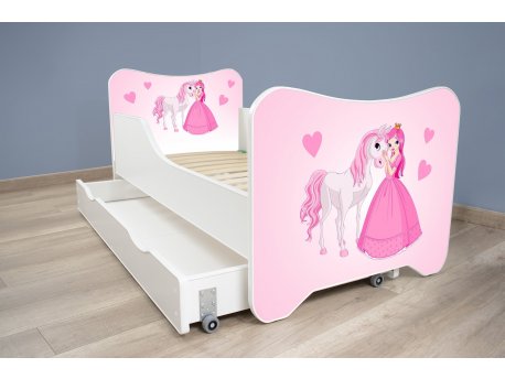 TOP BEDS Happy Kitty Dečiji krevet 160x80 + fioka Princess and Horse