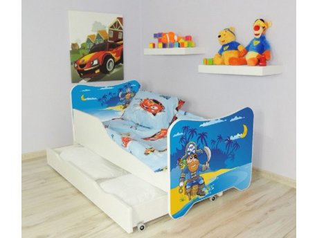 TOP BEDS Happy Kitty Dečiji krevet 160x80 + fioka Old Pirate