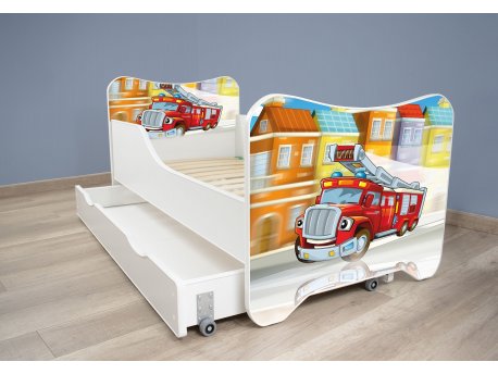 TOP BEDS Happy Kitty Dečiji krevet 160x80 + fioka Firetruck