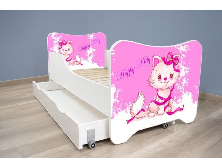 TOP BEDS Happy Kitty Dečiji krevet 140x70 + fioka Happy Kitty