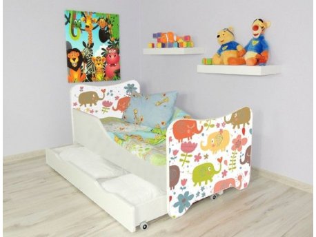 TOP BEDS Happy Kitty Dečiji krevet 140x70 + fioka Small Elephant