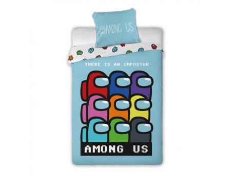FARO Posteljina za decu Among Us Blue 160x200