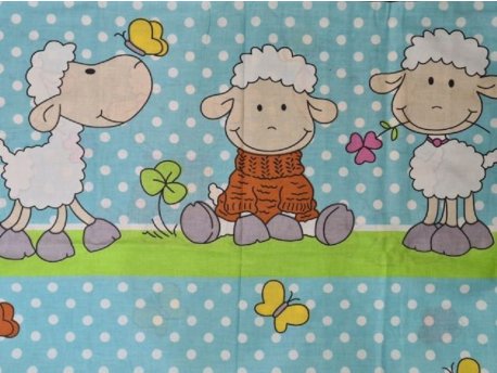 TOP BEDS Posteljina 160x110 - Green Sheep