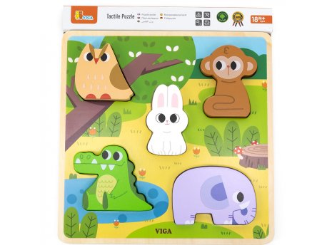 VIGA Taktilne puzzle šuma