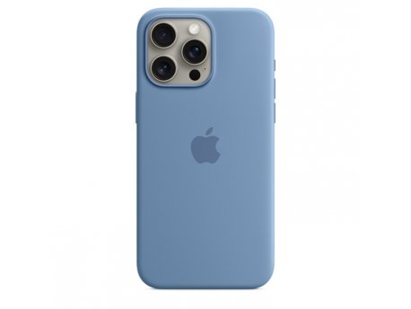 APPLE IPhone 15 Pro Max Silicone Case w MagSafe - Winter Blue (mt1y3zm/a )